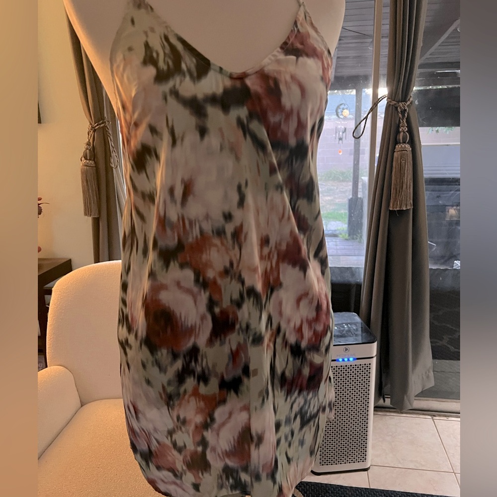 Spaghetti strap flower mini dress